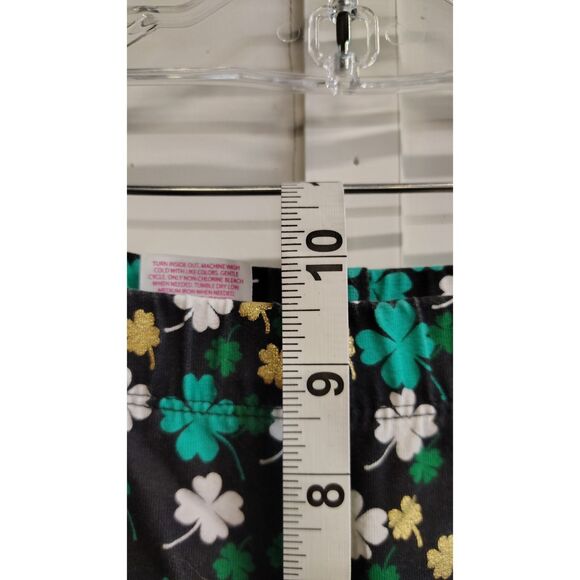 No Boundaries Women's XL Green and Gold Shamrock Ankle Leggings - Picture 4 of 6